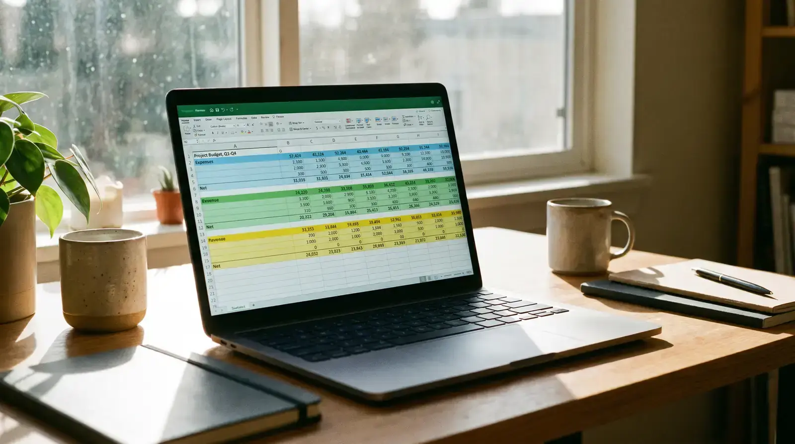 Spreadsheet on a laptop screen showing a staking plan for accumulator bets