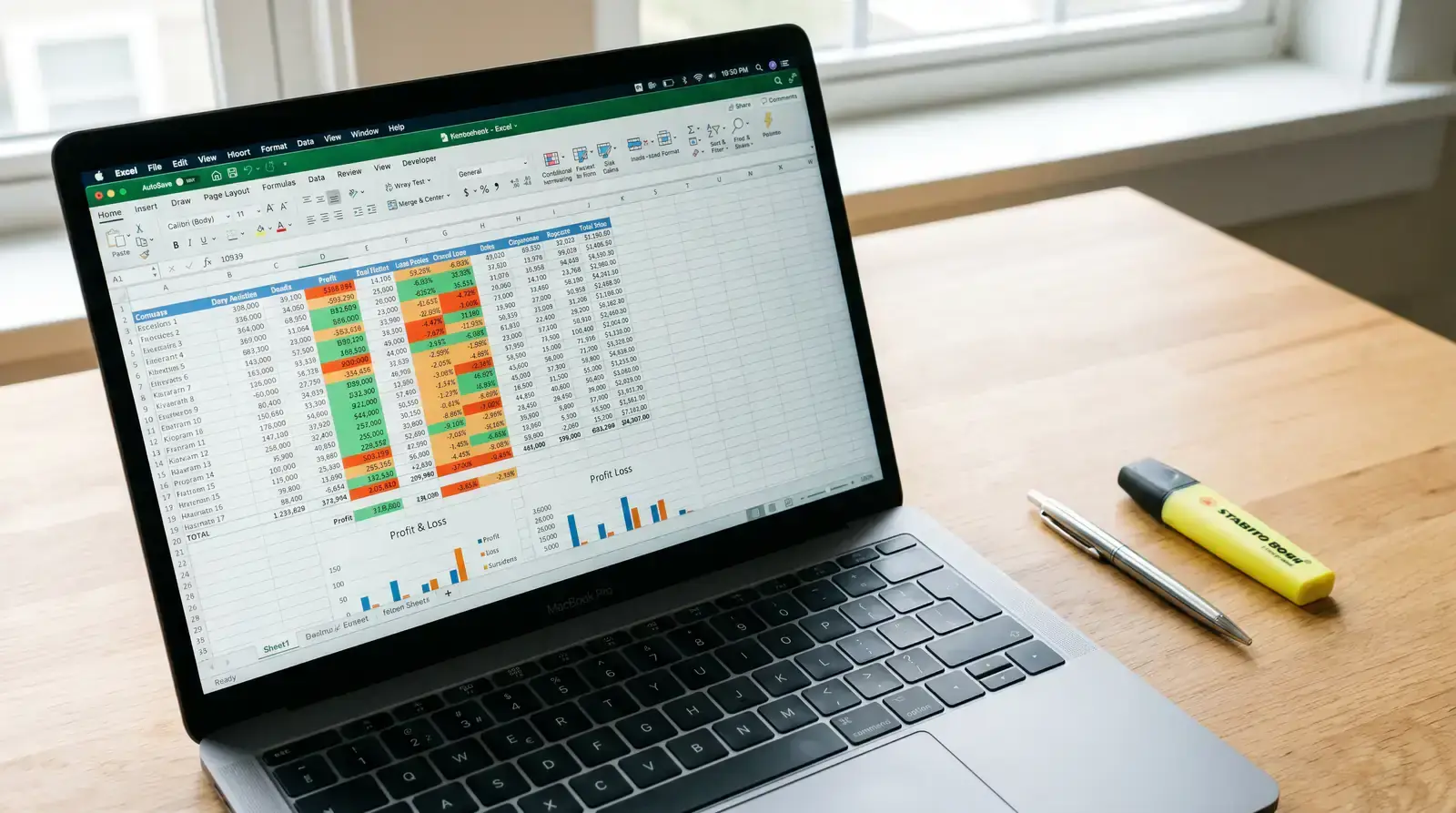 Detailed spreadsheet tracking hockey bet results and expected value calculations