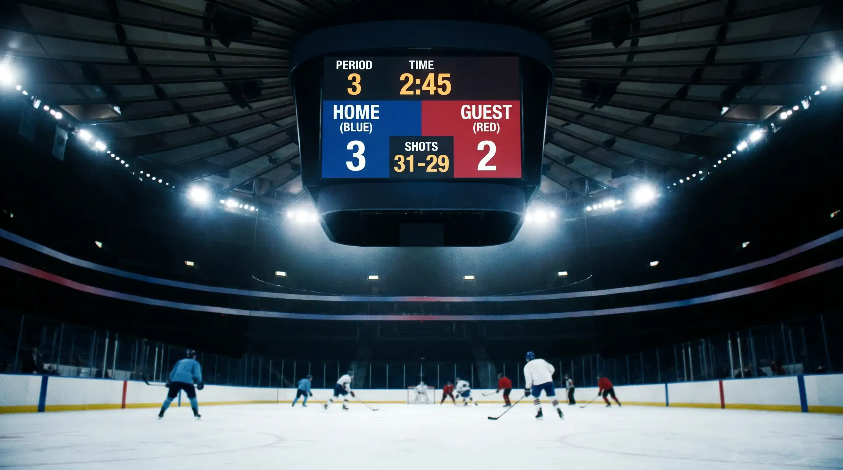 NHL scoreboard showing a one-goal game relevant to puck line betting